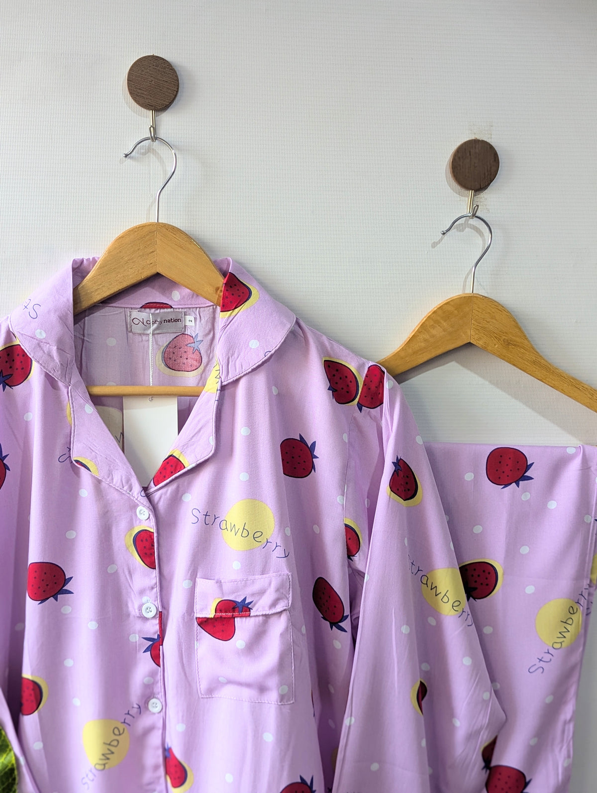 Lilac Fruits Linen PJ Set