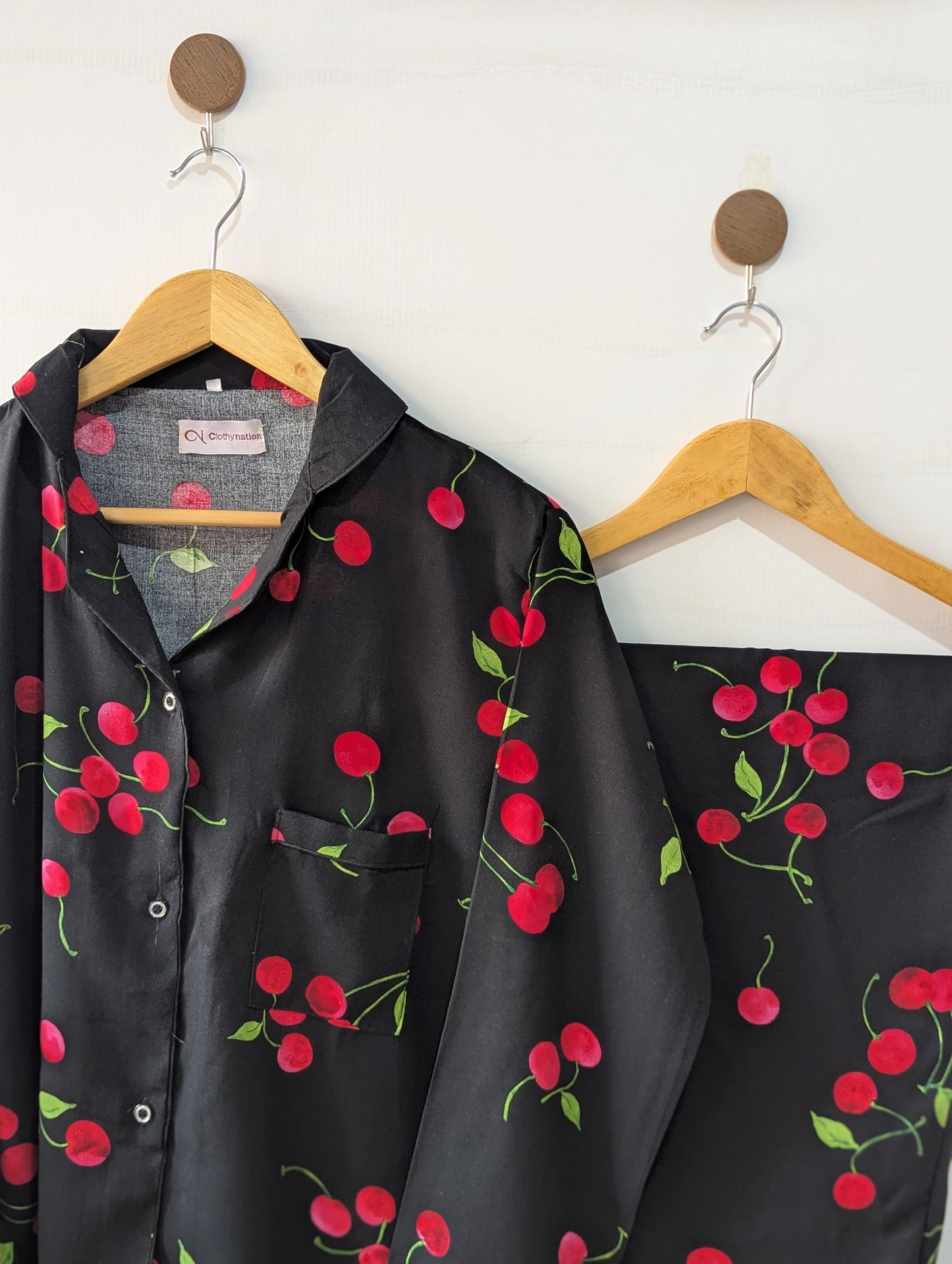 Black Cherry Linen PJ Set