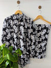 White & Black Florals Co-ord Set