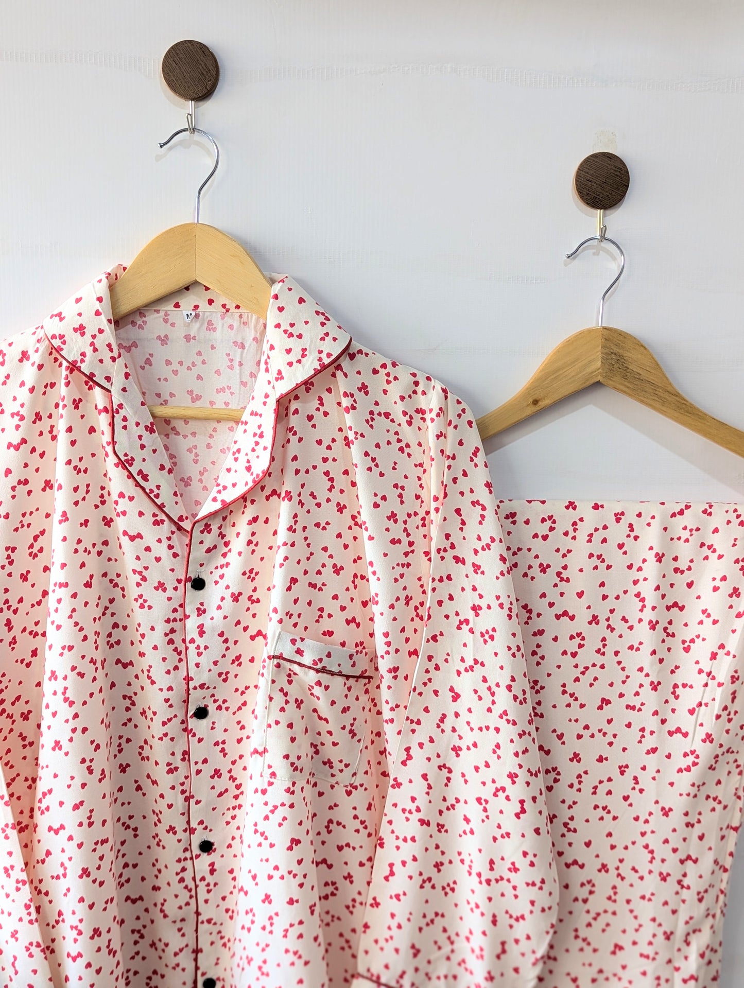 Little Hearts Linen PJ Set