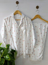 White Cherry Linen PJ Set