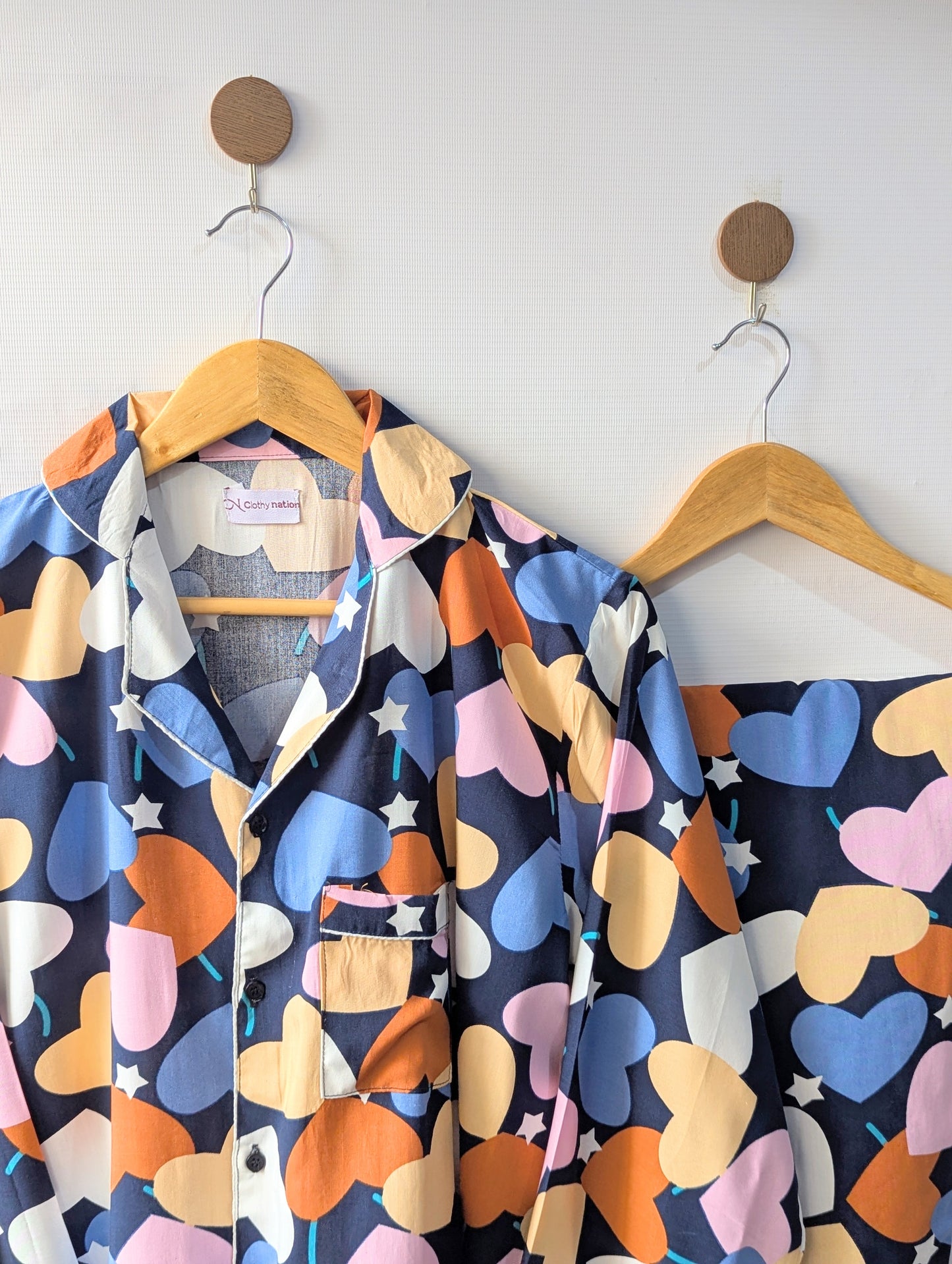 Cute Hearts Linen PJ Set