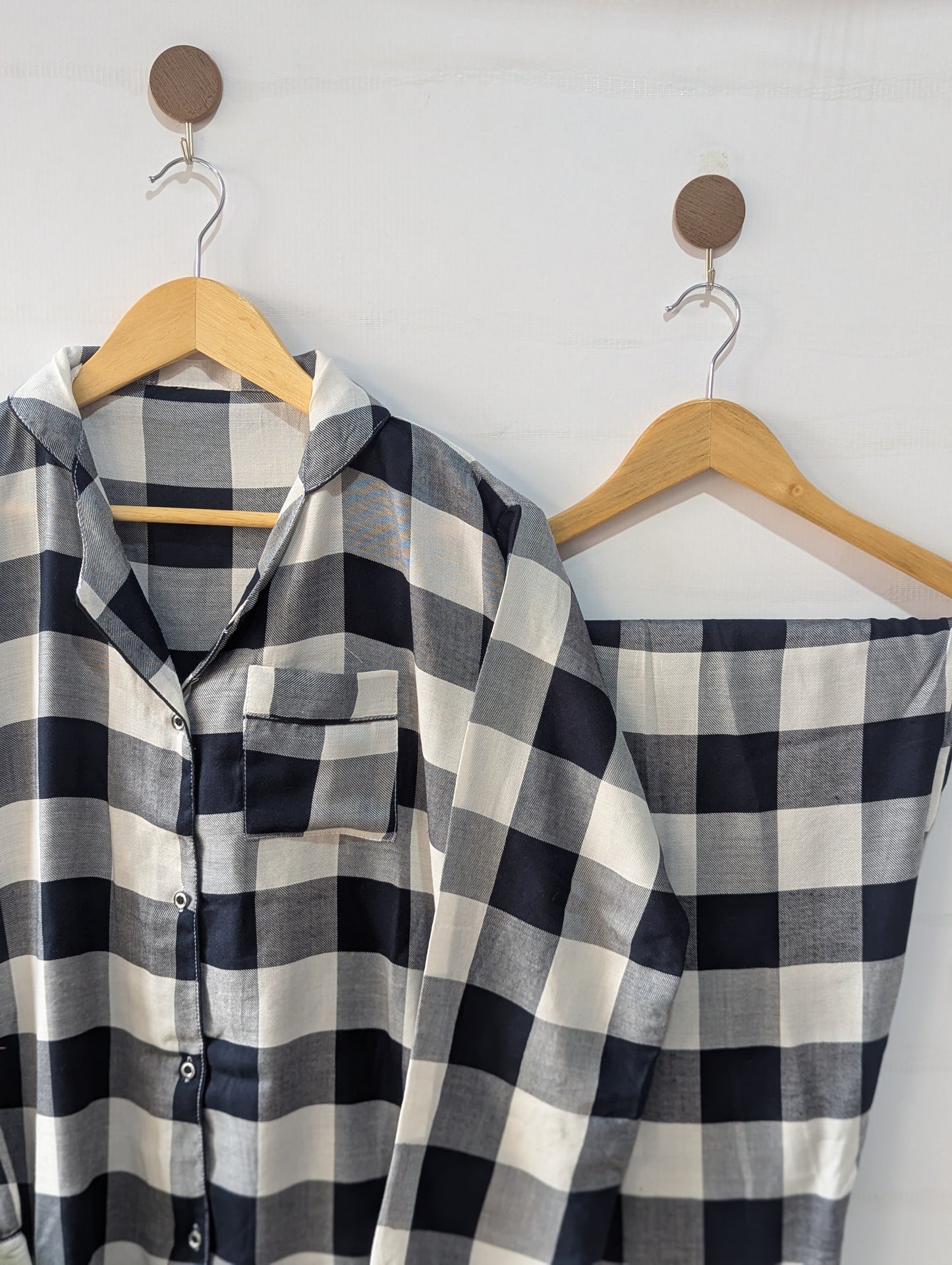 Mono Checkered Linen PJ Set