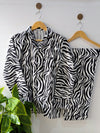 Zebra Lines Linen PJ Set