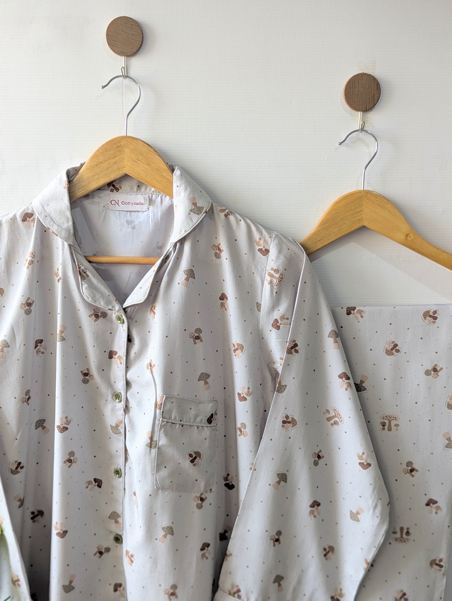 Little Mushrooms Linen PJ Set