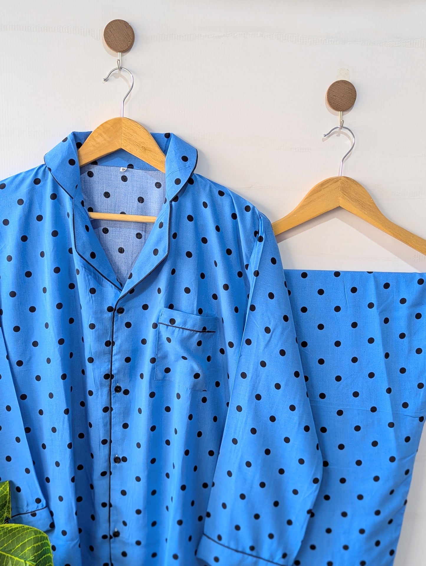 Sky Polka Linen PJ Set