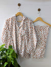 Brown Spots Linen PJ Set