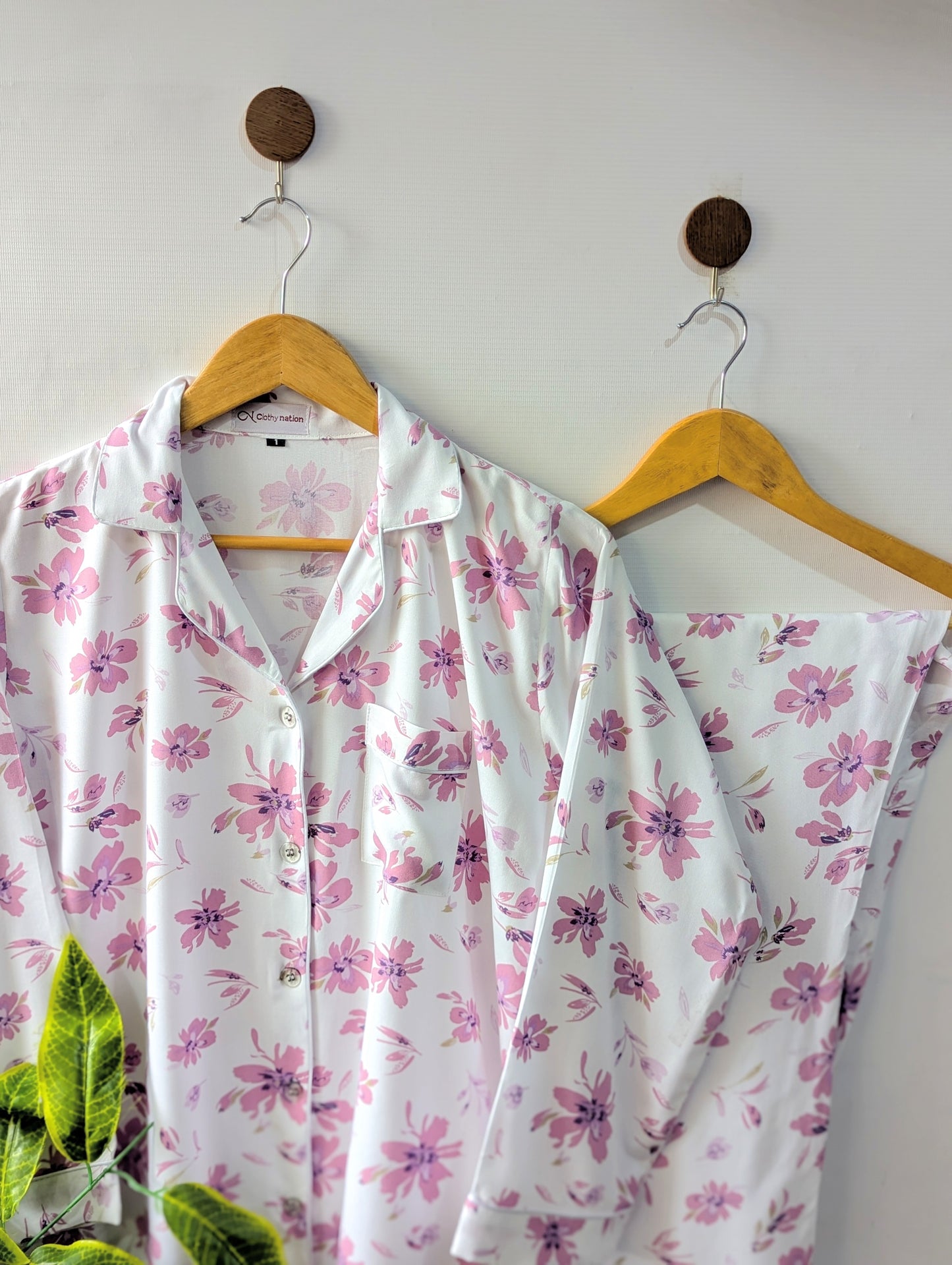 Lavender Florals Linen PJ Set