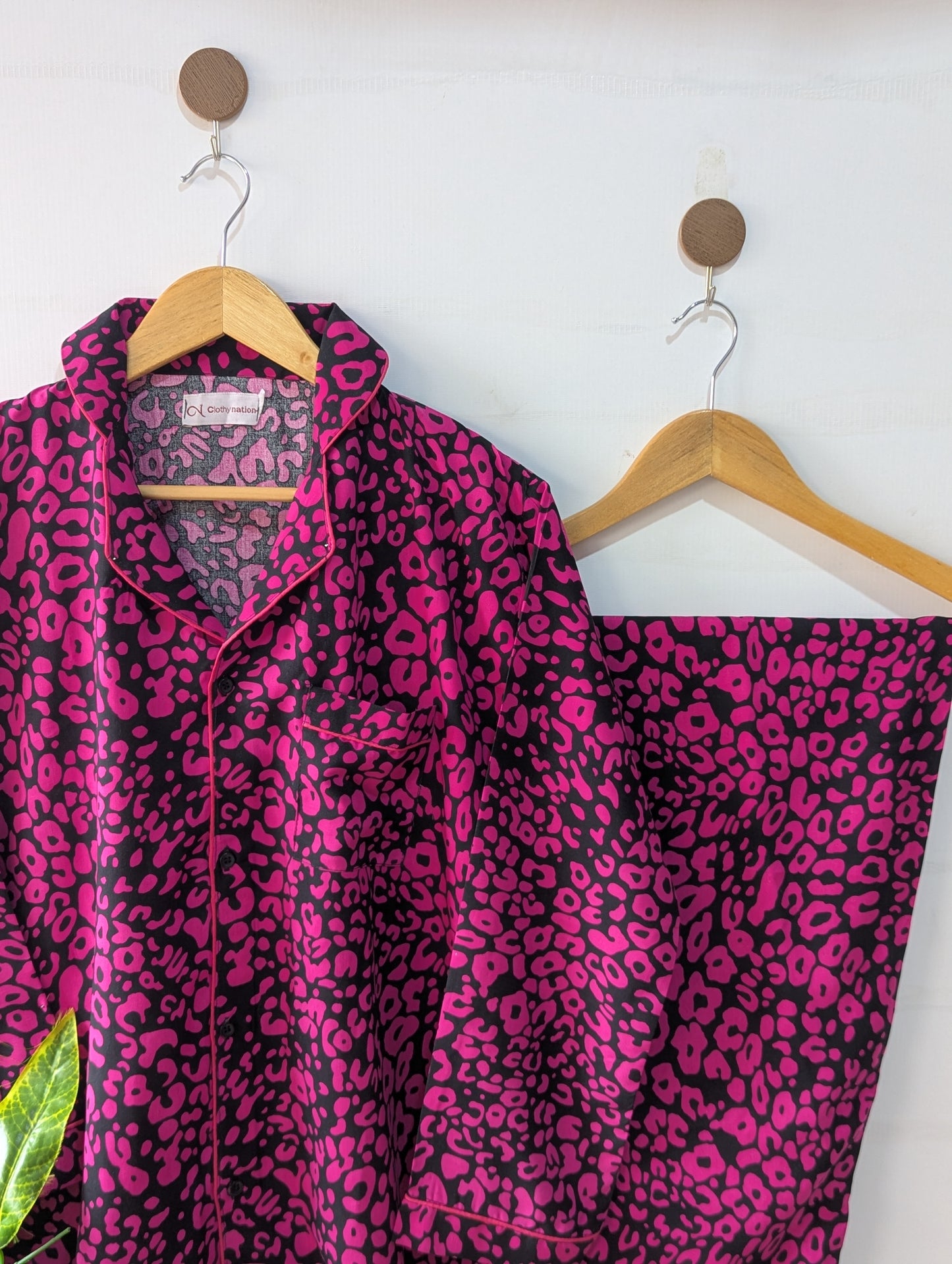 Pink Wild Linen PJ Set