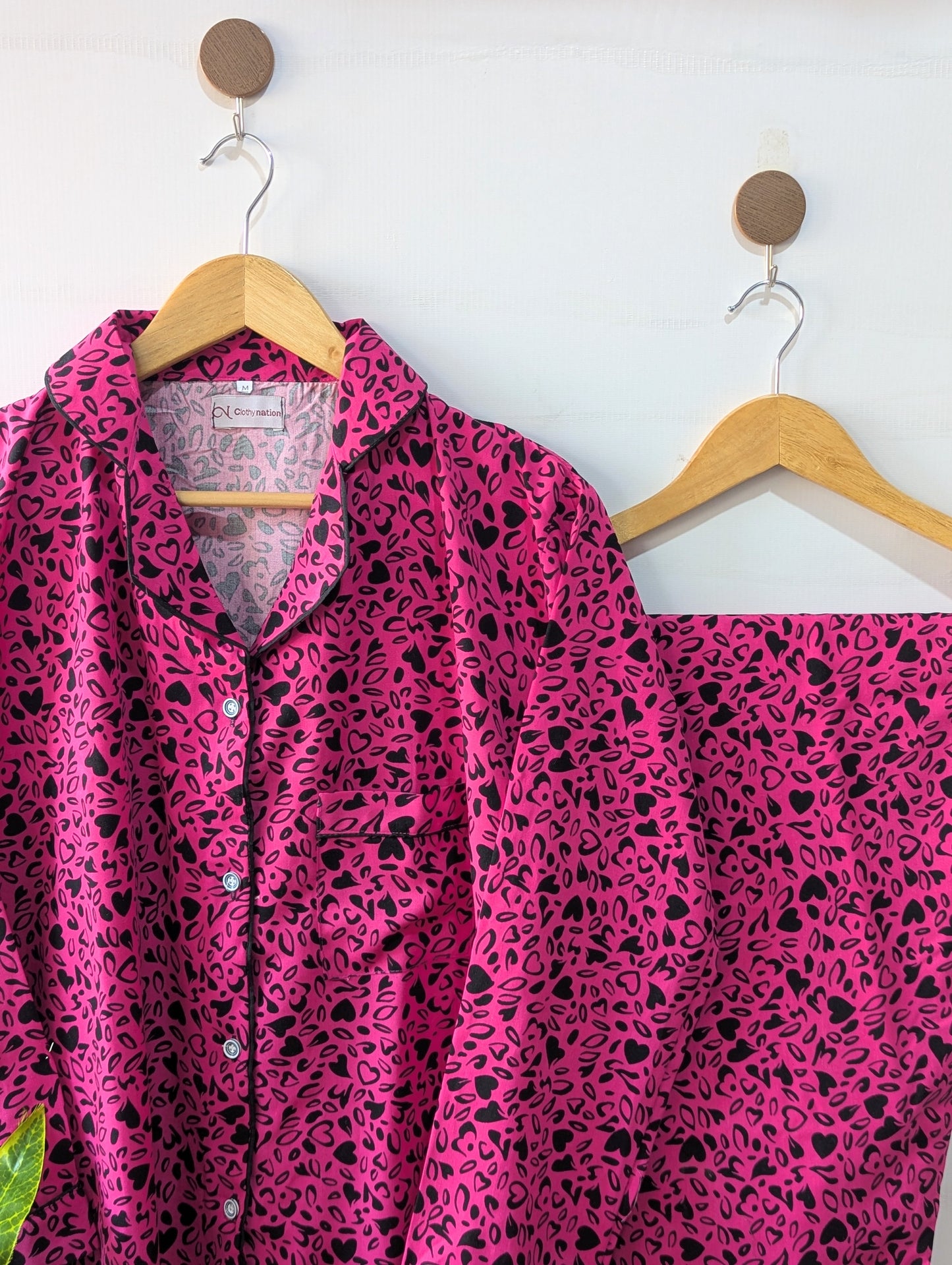 Shocking Hearts Linen PJ Set