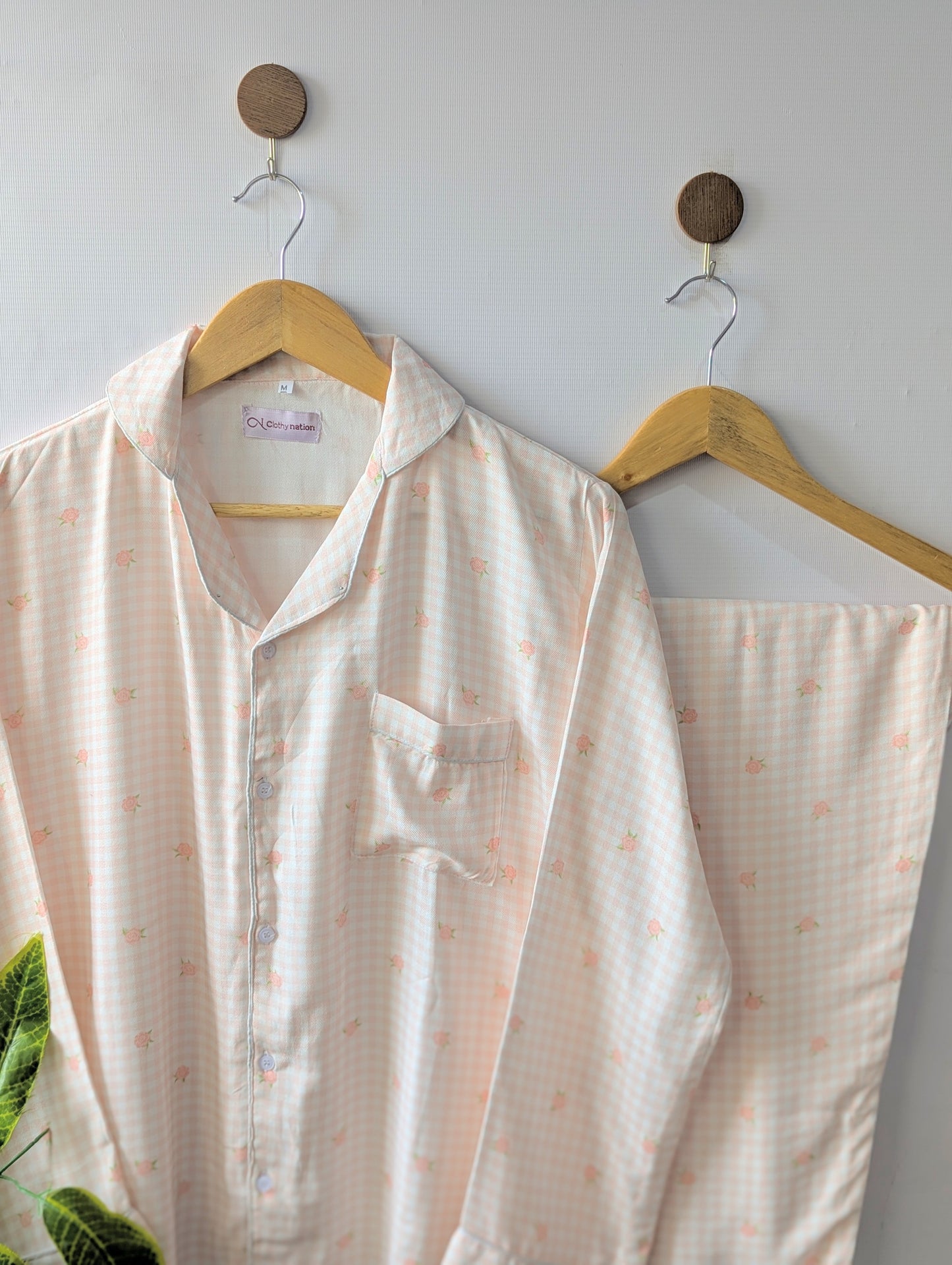Peach Garden Linen PJ Set