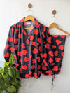 Red Big Hearts Linen PJ Set