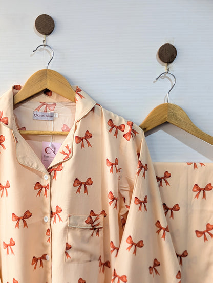 Buttery Bows Linen PJ Set