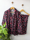 Black & Red Hearts Linen PJ Set