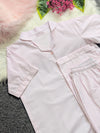 Pink Lining Cotton PJ Set - Half Sleeves