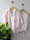 Baby Pink Petals Linen PJ Set