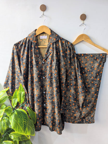 Mustard Petals Linen PJ Set