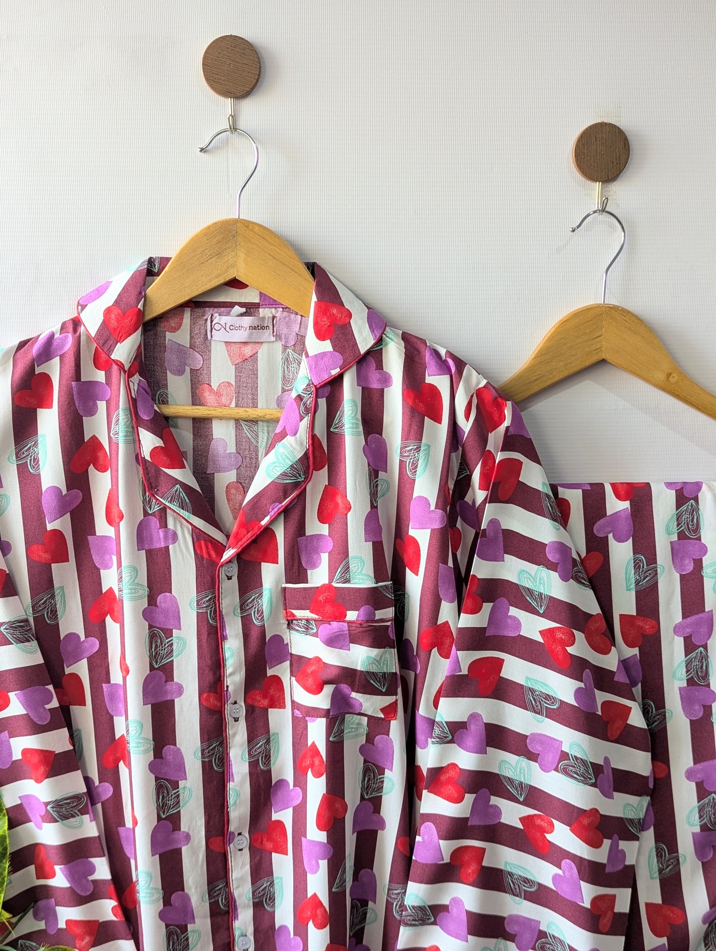 Lining Multi Hearts Linen PJ Set