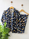 Navy Big Hearts Linen PJ Set