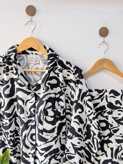 White Peace Linen PJ Set