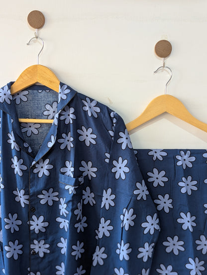 Navy Dreams Linen PJ Set