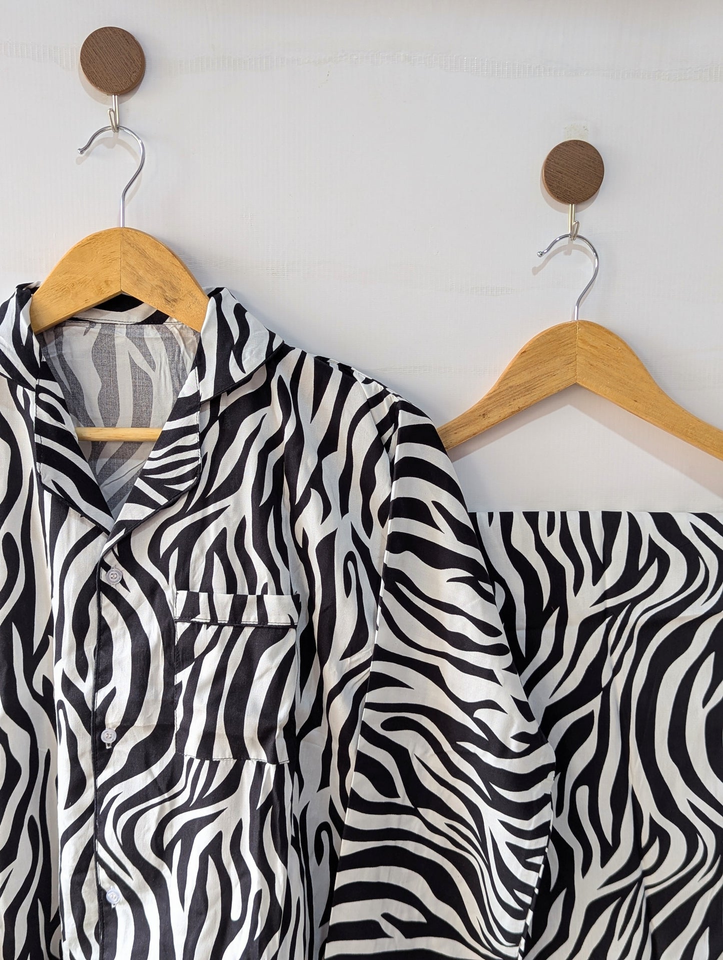 Zebra Lines Linen PJ Set