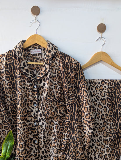 Leopard Night Linen PJ Set