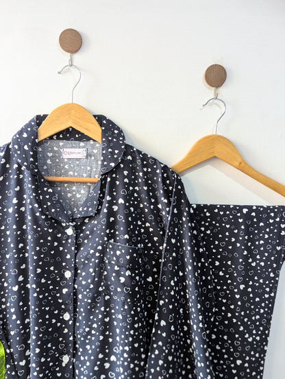Dark Little Hearts Linen PJ Set