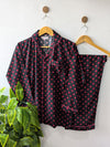 Red & Black Polka Linen PJ Set