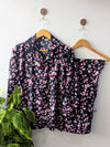 Pinkish Petals Linen PJ Set