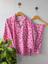 Pink Bows Linen PJ Set