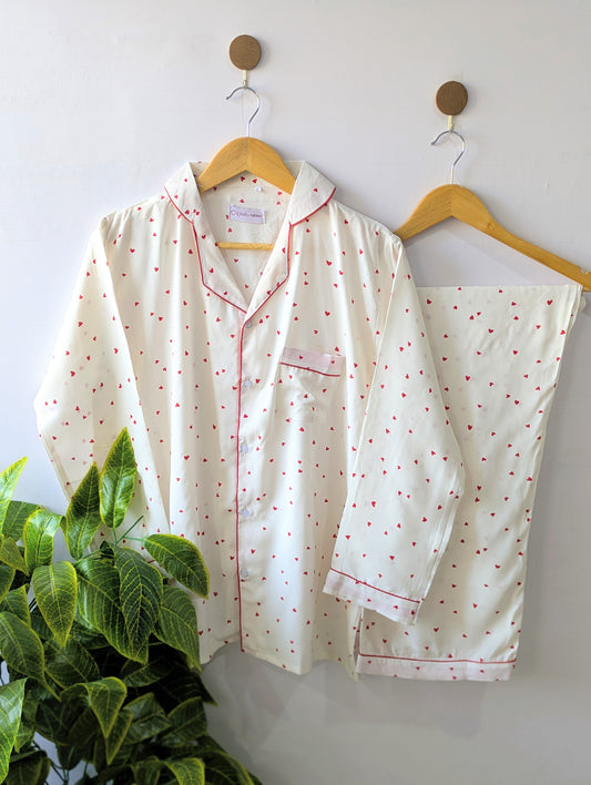Viral Hearts Linen PJ Set