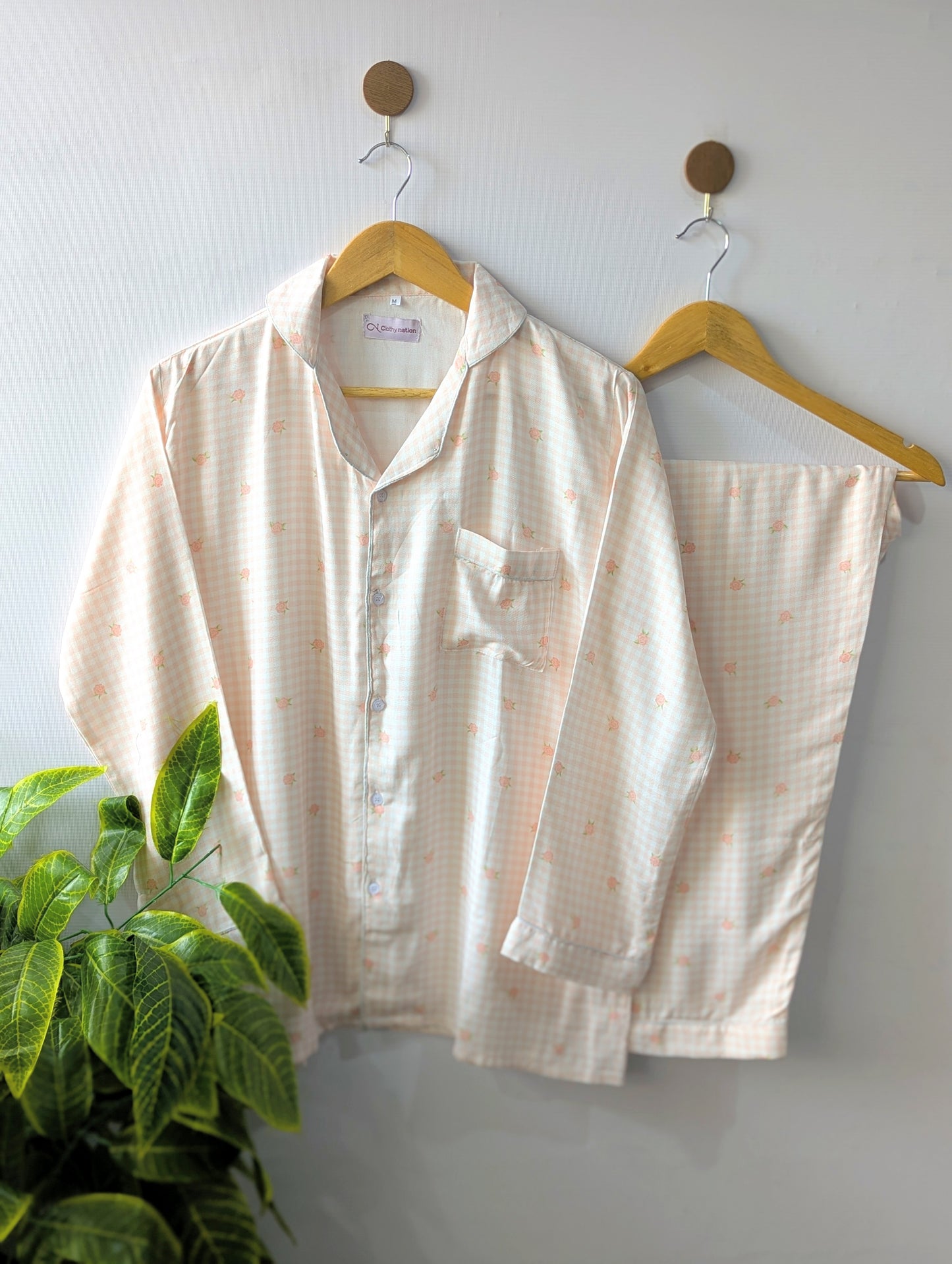 Peach Garden Linen PJ Set