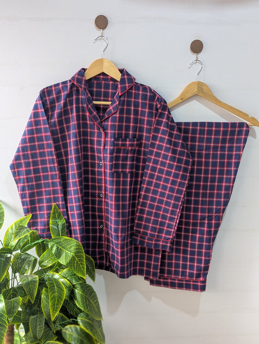 Purple Checks PJ Set