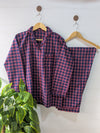 Purple Checks PJ Set