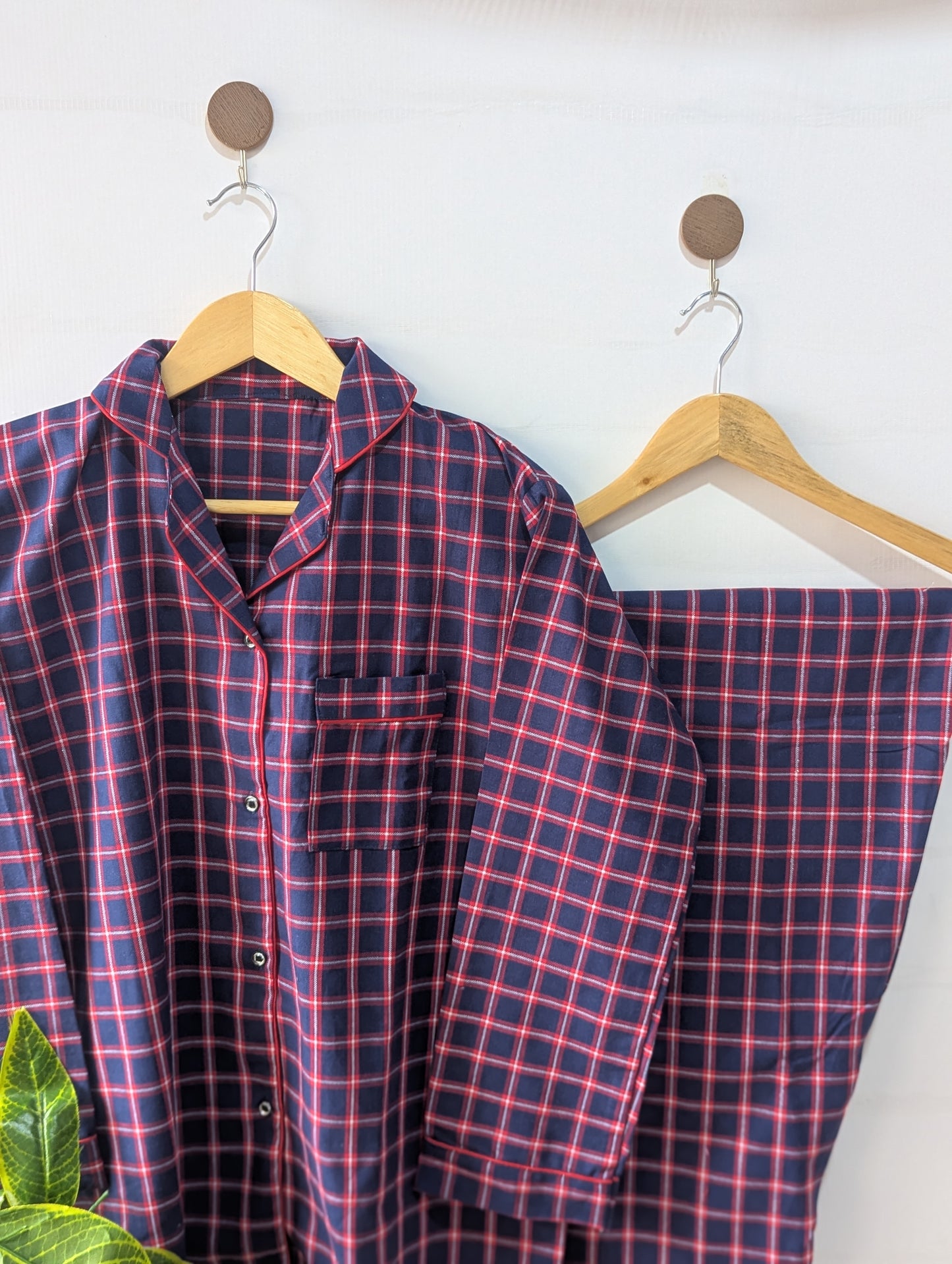 Purple Checks PJ Set