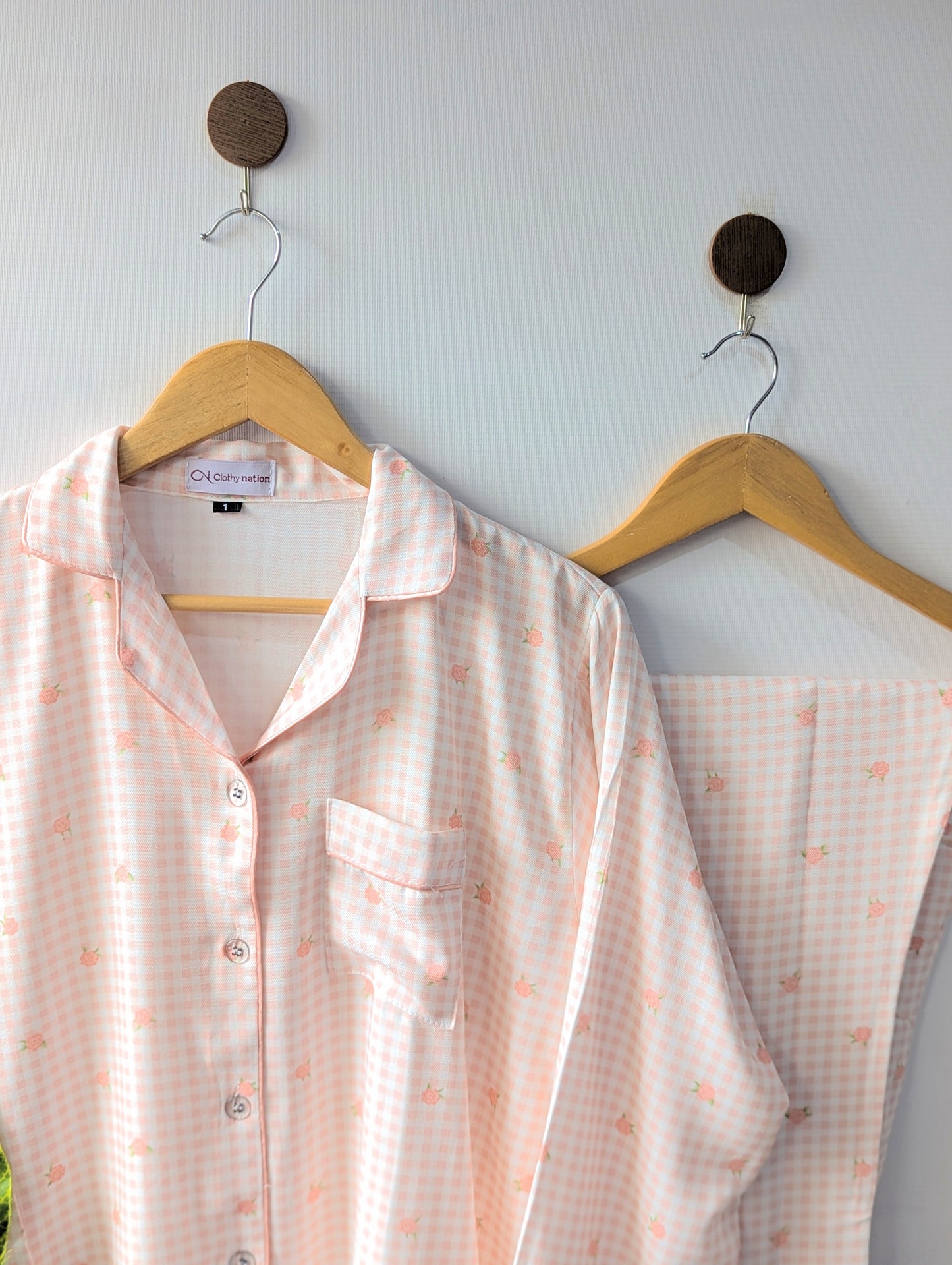 Peach Garden Linen PJ Set