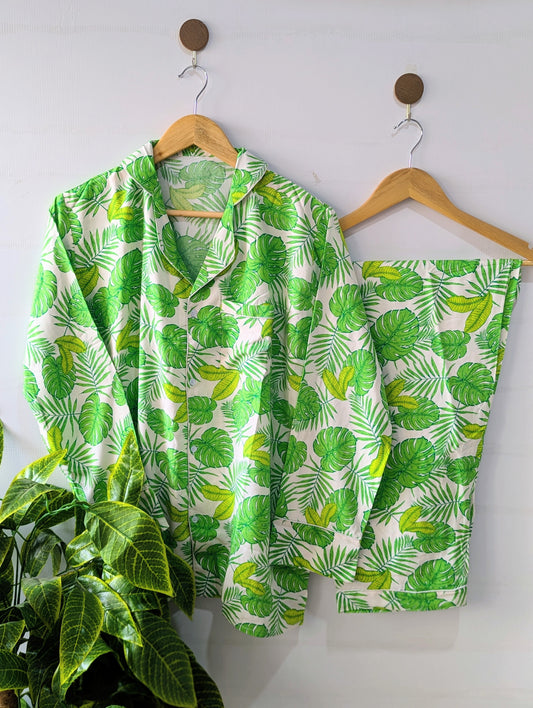Leaf Lounge Linen PJ Set