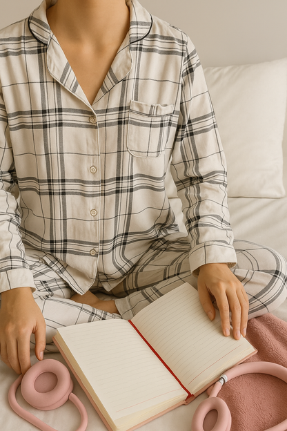 Checkered Comfort Linen PJ Set