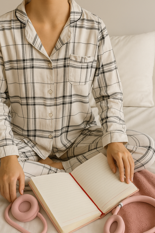 Checkered Comfort Linen PJ Set
