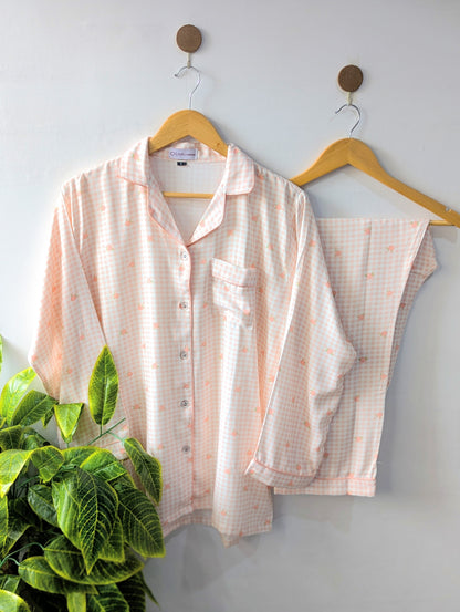 Peach Garden Linen PJ Set