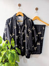 Black Bows Linen PJ Set