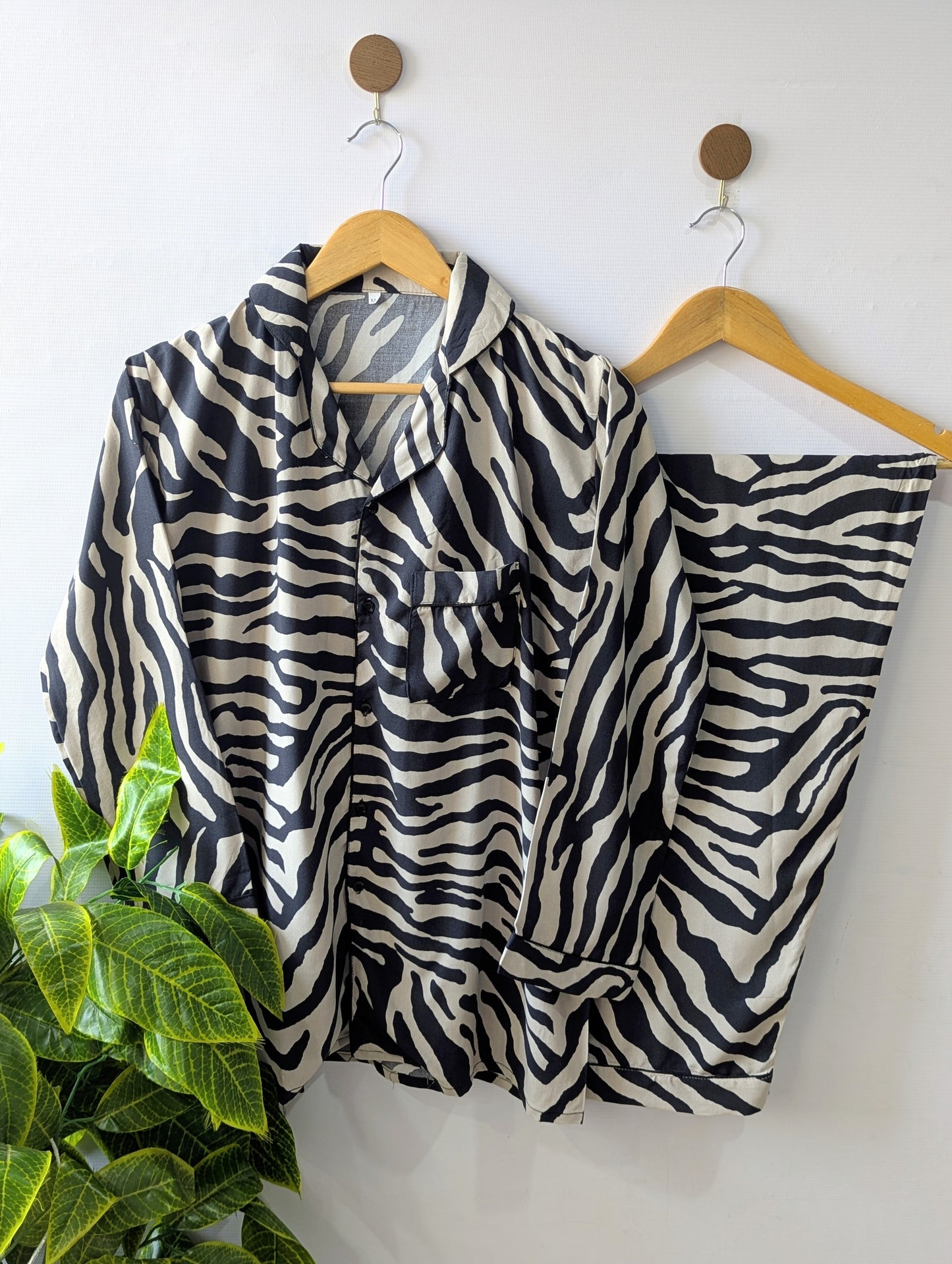 Zebra Print Linen PJ Set