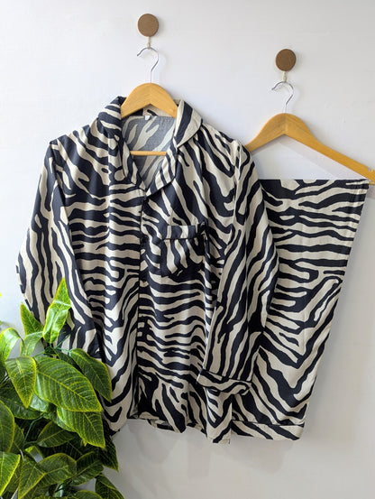 Zebra Print Linen PJ Set