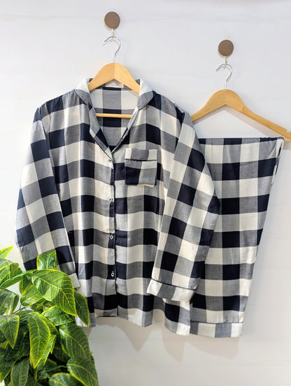 Mono Checkered Linen PJ Set