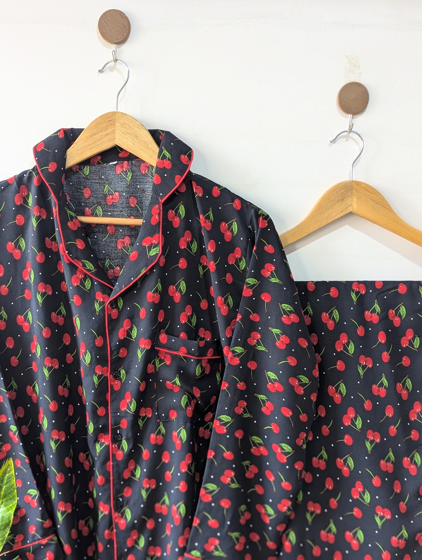 Cherry Blush Linen PJ Set