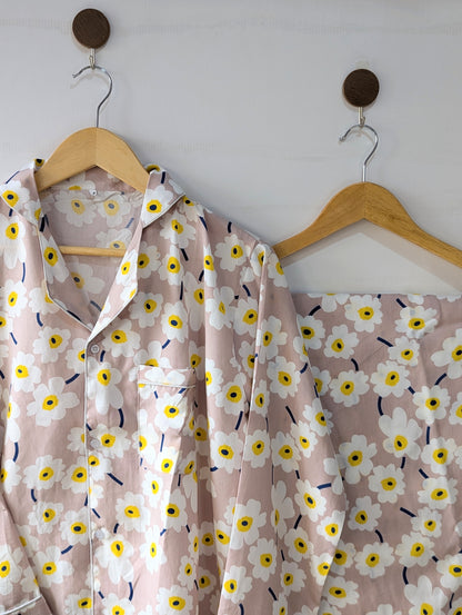 Soft Daisy Linen PJ Set