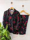 Black Cherry Linen PJ Set