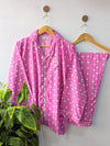Pink & White Polka Linen PJ Set