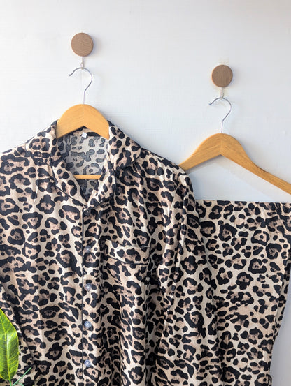 Leopard Linen PJ Set